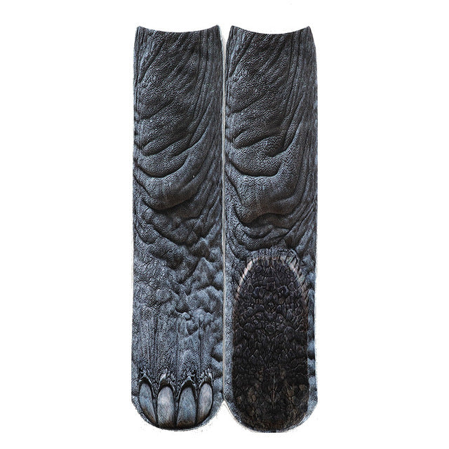 Animal Paw Socks – Cute Novelty Fluffy Paw Print Socks for Women & Kids