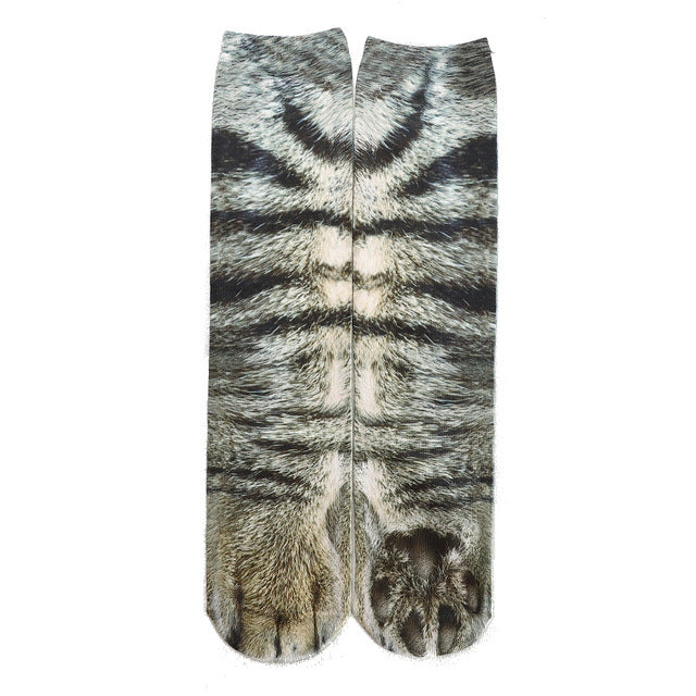 Animal Paw Socks – Cute Novelty Fluffy Paw Print Socks for Women & Kids