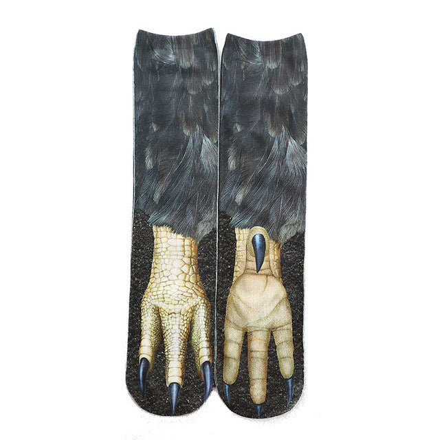 Animal Paw Socks – Cute Novelty Fluffy Paw Print Socks for Women & Kids