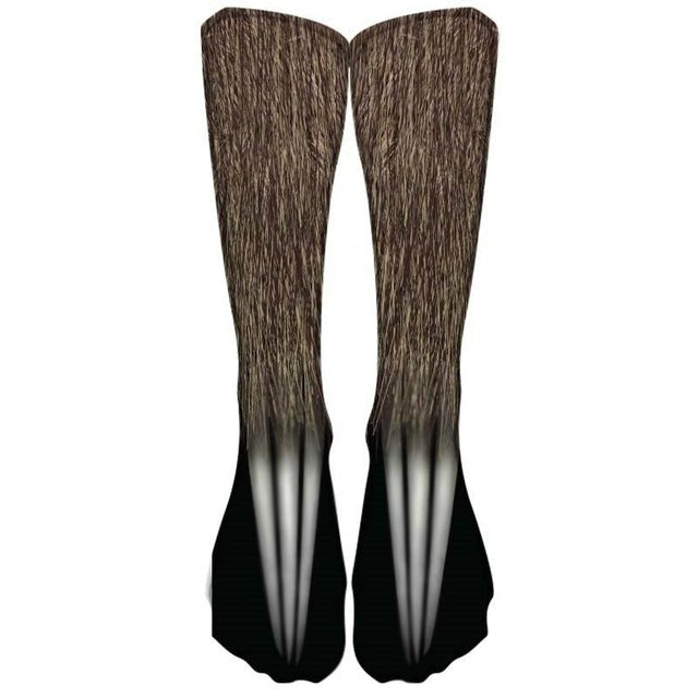 Animal Paw Socks – Cute Novelty Fluffy Paw Print Socks for Women & Kids