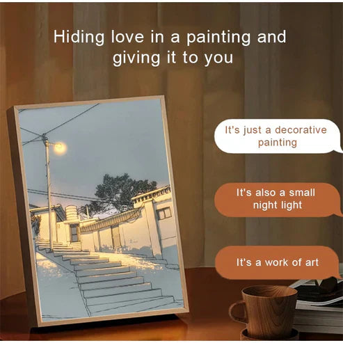 2D Painting Art Lumina Creative LED Lamp - Artistic Acrylic Night Light