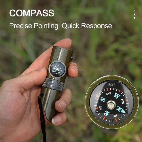7-in-1 Portable Survival Outdoor Camping Tool - Multi-Function Kit