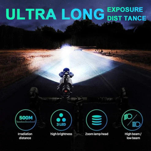 Three Head Rechargeable Rotatable Flashlight - Multi-Angle LED Work Light