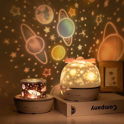 360° Rotating Projection Night Lamp – LED Star Galaxy Light for Kids & Bedroom