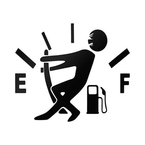 Funny Fuel Man Car Sticker - Humorous Fuel Tank Decal for Cars & Trucks