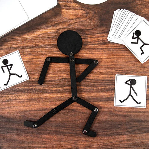 Educational Wooden Stick Toy - Montessori Sport Man Puzzle Game for Baby Fine Motor Skills & Imagination