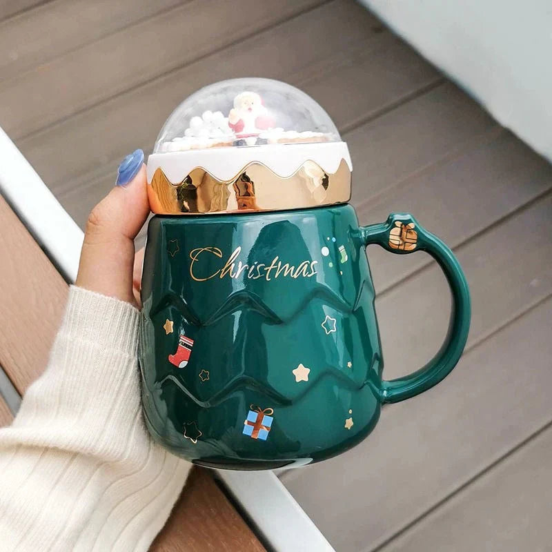 3D Happy Christmas Mugs - Festive Holiday Coffee Mug with 3D Design