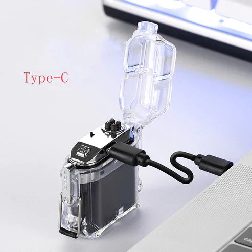 Prismatic Rainbow Windproof Double Arc Lighter - USB Rechargeable Electric Lighter