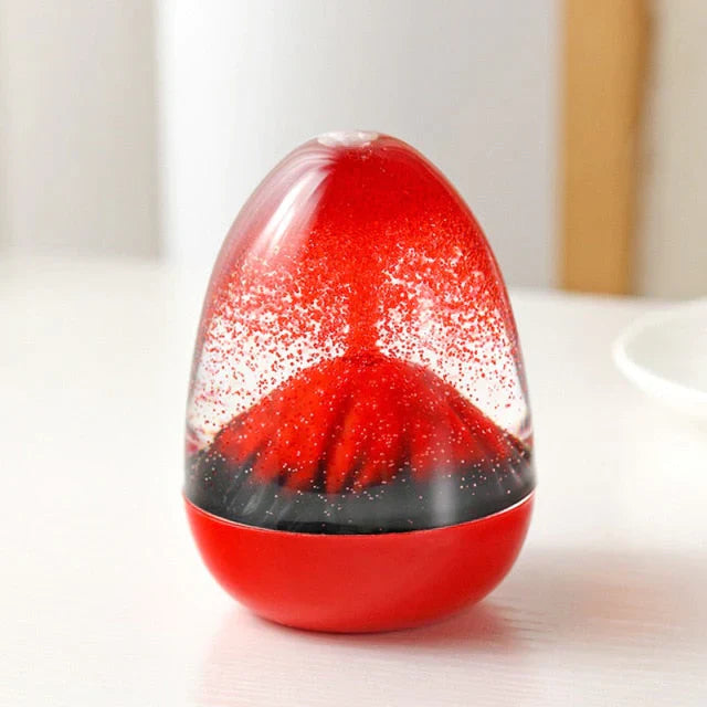 Volcano Eruption Liquid Hourglass - Mesmerizing Motion Timer Desk Toy