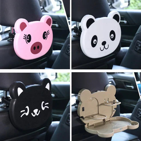 Kids Foldable Car Back Seat Table - Travel Activity Tray for Children