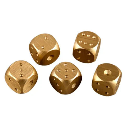 5pcs Aluminum Alloy Metal Dice Set - Premium Gaming Dice with Case