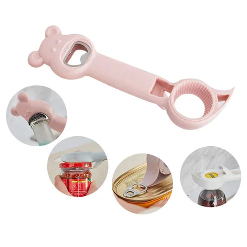 Mini Bottle Lid Jar Opener - Portable Multi-Function Bottle & Cap Opener