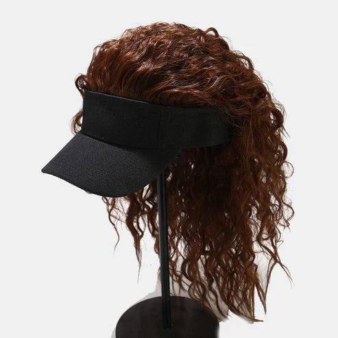 Women Artificial Hair Summer Baseball Cap - Wig Hat Combo