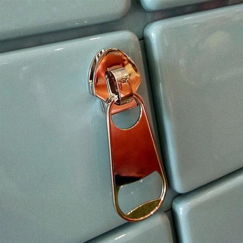 Magnetic Zipper Bottle Opener - Cool Novelty Beer Bottle Cap Remover