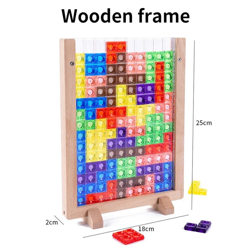 Colorful 3D Educational Puzzle Math Toy - Clever Board ABS Building Blocks for Baby Hand-Eye Coordination & Logical Thinking