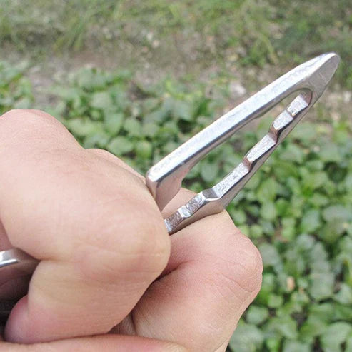 Stainless Steel Multi Functional Camping Wrench Tool - Portable EDC Survival Tool