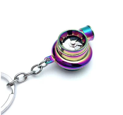 Mini Turbo Fan Keychain Flashlight - 2-in-1 Portable USB Rechargeable EDC Tool