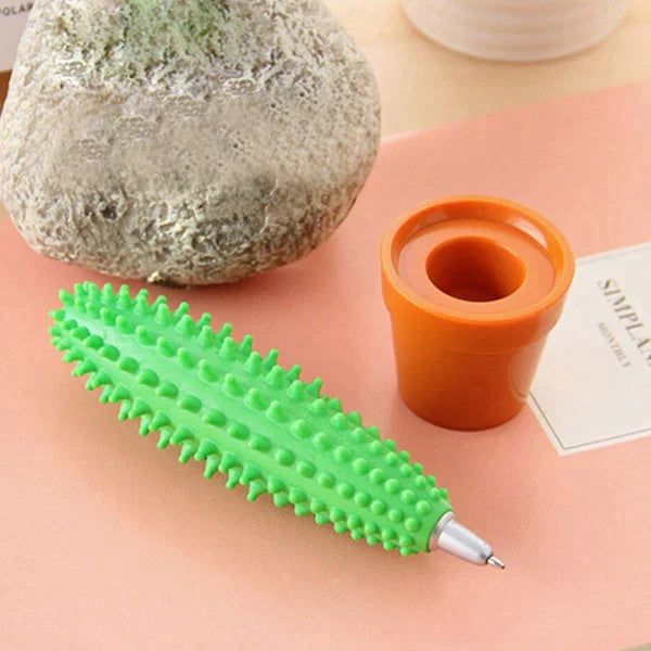 Cactus Ballpoint Pens – Set of 5 Cute Green Cactus Pens for Office & School