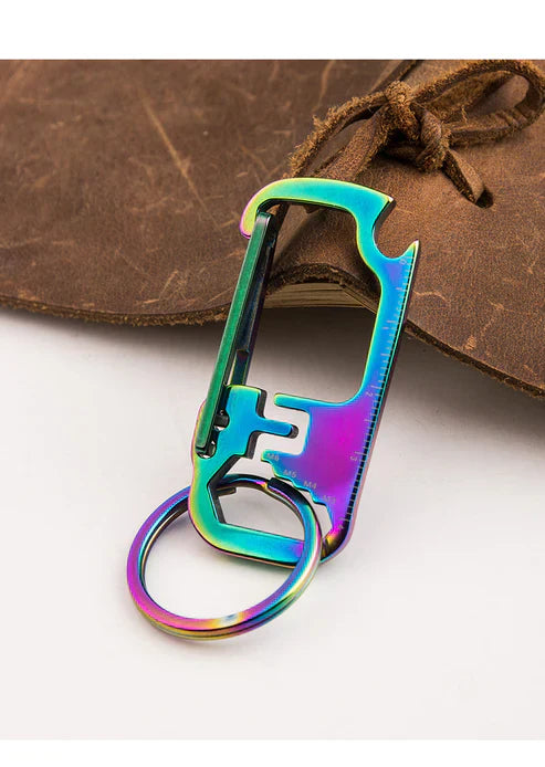 Stainless Steel EDC Multi Tool Bottle Opener Keychain - Portable Everyday Carry Tool