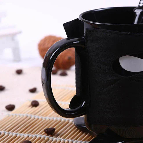 Ninja Ceramic Mug Set – Creative Mug with Mask, Sword & Spoon