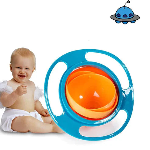 Children's Anti-Spill Gyro Bowl - 360° Gyroscopic Saturn Design Kids Bowl, FDA Approved BPA Free in 3 Colors
