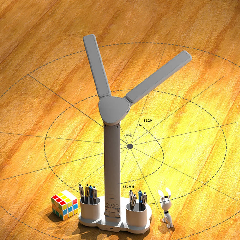 Smart LED Foldable Desk Lamp with Digital Clock & Temperature Display