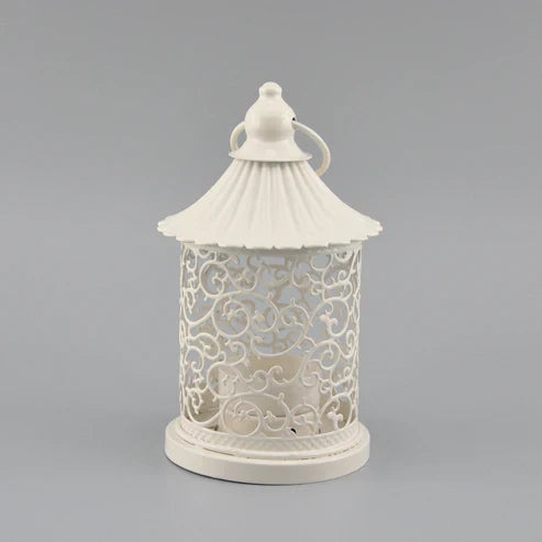 Romantic Moroccan Style Candle Holder – Decorative Iron Lantern for Home & Gifting