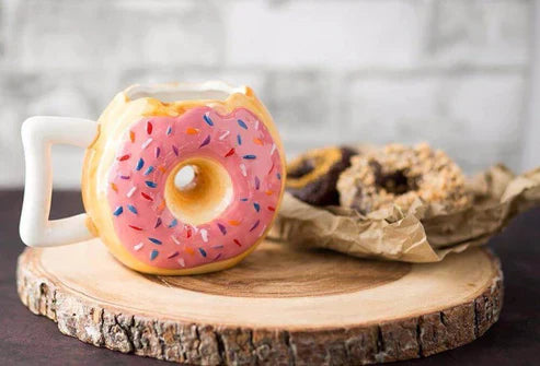 Donut Ceramic Coffee Mug – Cute Novelty Cup for Donut & Coffee Lovers