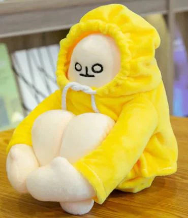 Cute Banana Plush Doll – Poseable Magnetic Stuffed Banana Man Toy