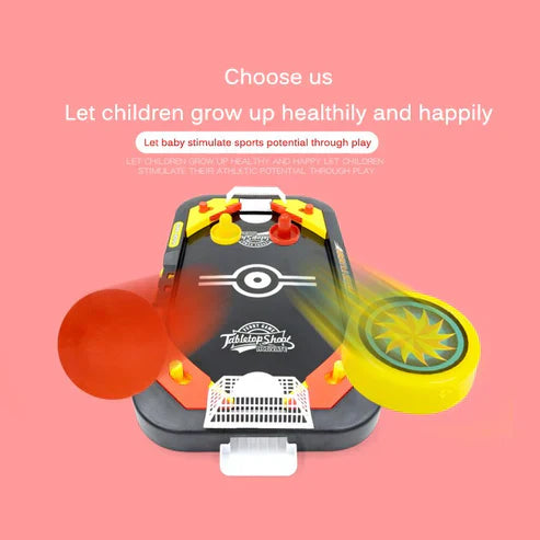Mini Air Hockey Table Game - 2-in-1 Hockey & Football Game for 2 Players, Kids & Family Fun