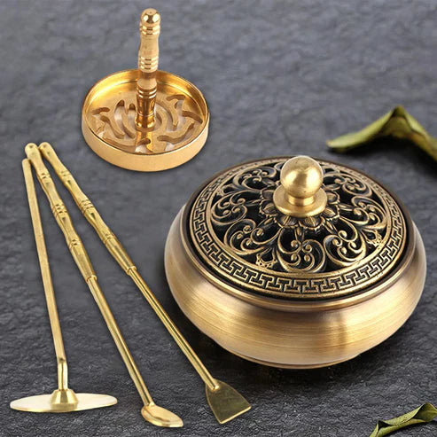 Incense Burner – Elegant Aromatherapy Holder for Sticks, Cones & Home Fragrance Decor