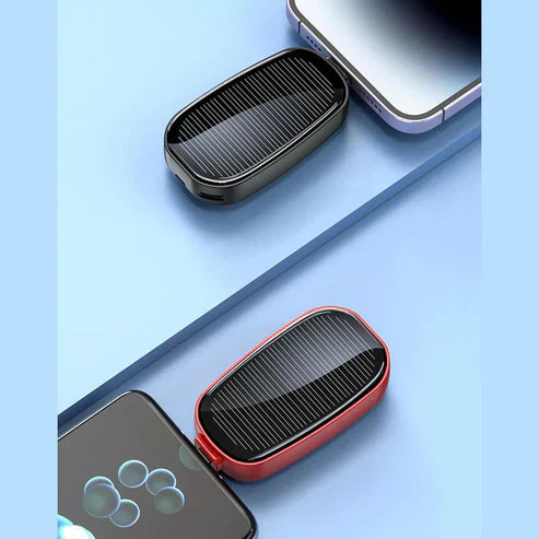 Mini Solar Keychain Power Bank - Portable Emergency Phone Charger