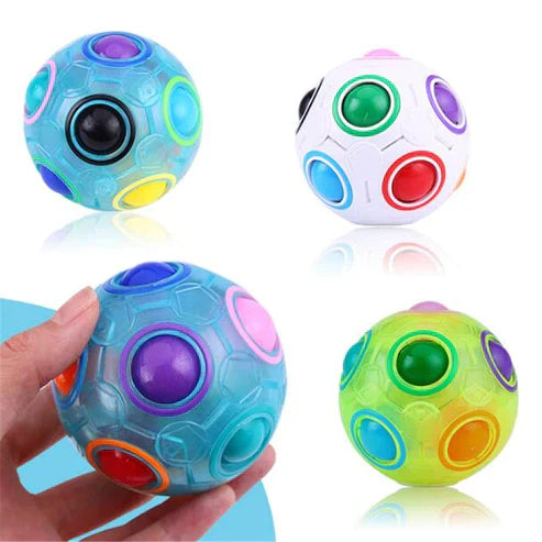 Stress Relief Educational Colorful Ball – Fun Puzzle Cube for Kids & Adults