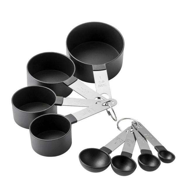 Measuring Spoons Set – 4 & 8 Piece Stainless Steel Teaspoon & Tablespoon Kit