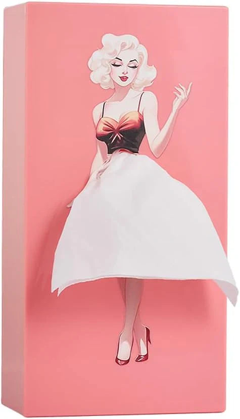 Puffy Skirt Girl Face Tissue Box – Cute Decorative Tissue Holder