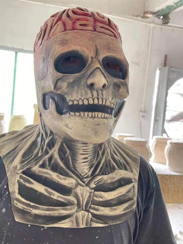 Skull Mask Halloween - Movable Jaw Full Head Skeleton Costume Mask