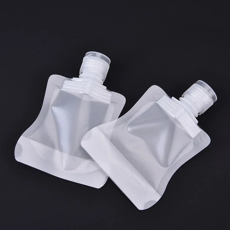 Travel Pouch Bag - 10-Pack Leak-Proof Reusable Liquid Bottles Set