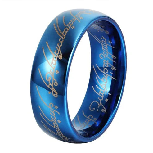 Lord of the Rings Ring - Stainless Steel Letter Band Ring Unisex
