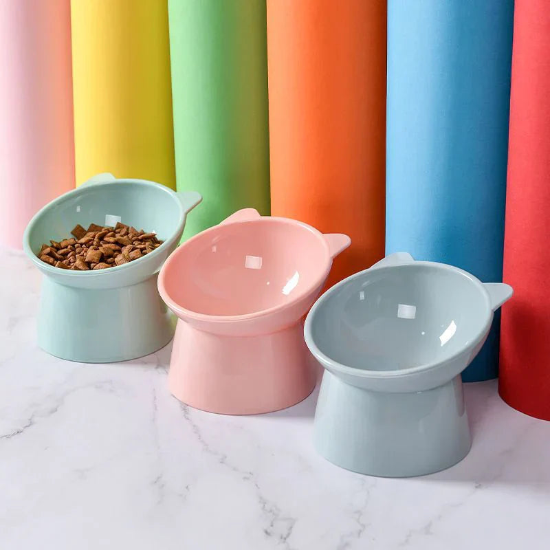 Tilted Pet Bowl - Elevated 45° Raised Food Water Bowl for Dogs & Cats