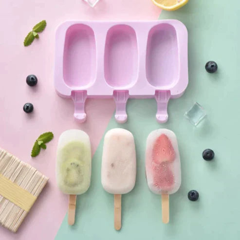 3 Cavity Silicone Cakesicle Mold - Popsicle Cake Mold for Baking