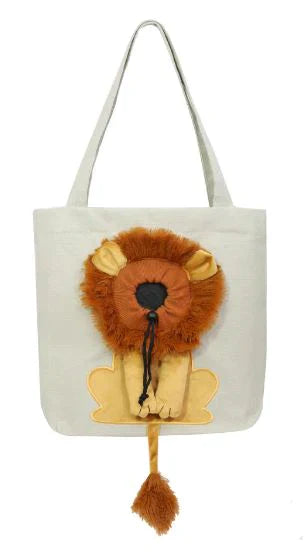 Lion Shape Pet Carrier Bag – Exposed Head Backpack for Cats & Small Dogs