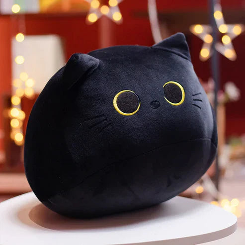 Black Cat Plush Pillow – Super Soft Stuffed Animal Cuddle Toy & Cushion