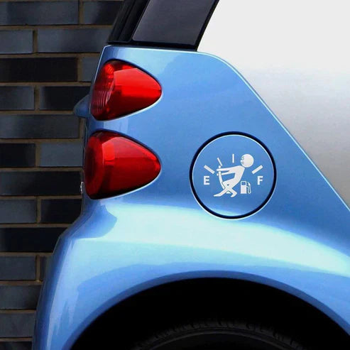 Funny Fuel Man Car Sticker - Humorous Fuel Tank Decal for Cars & Trucks