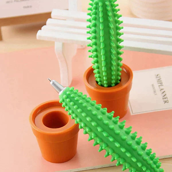 Cactus Ballpoint Pens – Set of 5 Cute Green Cactus Pens for Office & School