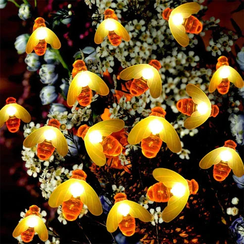Battery Operated Honey Bee String Lights – Cute LED Fairy Lights for Home & Party Decor