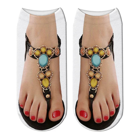 3D Printed Funny Creative Ankle Socks - Novelty Food Print Socks