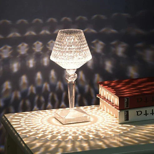 Diamond Glow Rechargeable Crystal Table Lamp – Touch Control RGB Atmosphere Light
