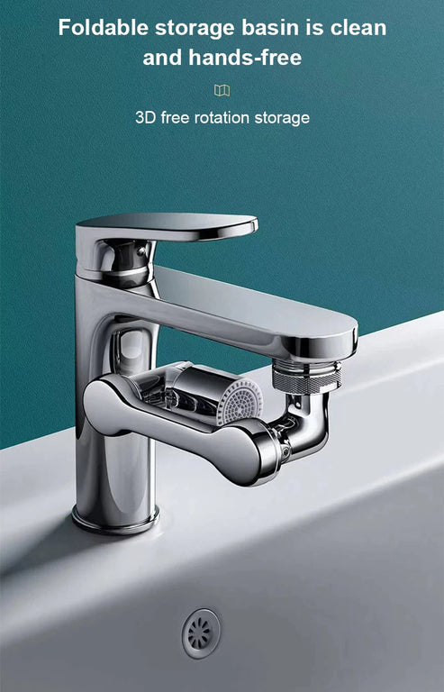 Full Rotating Universal Faucet Tap Extender – 360° Swivel Kitchen & Bathroom Aerator