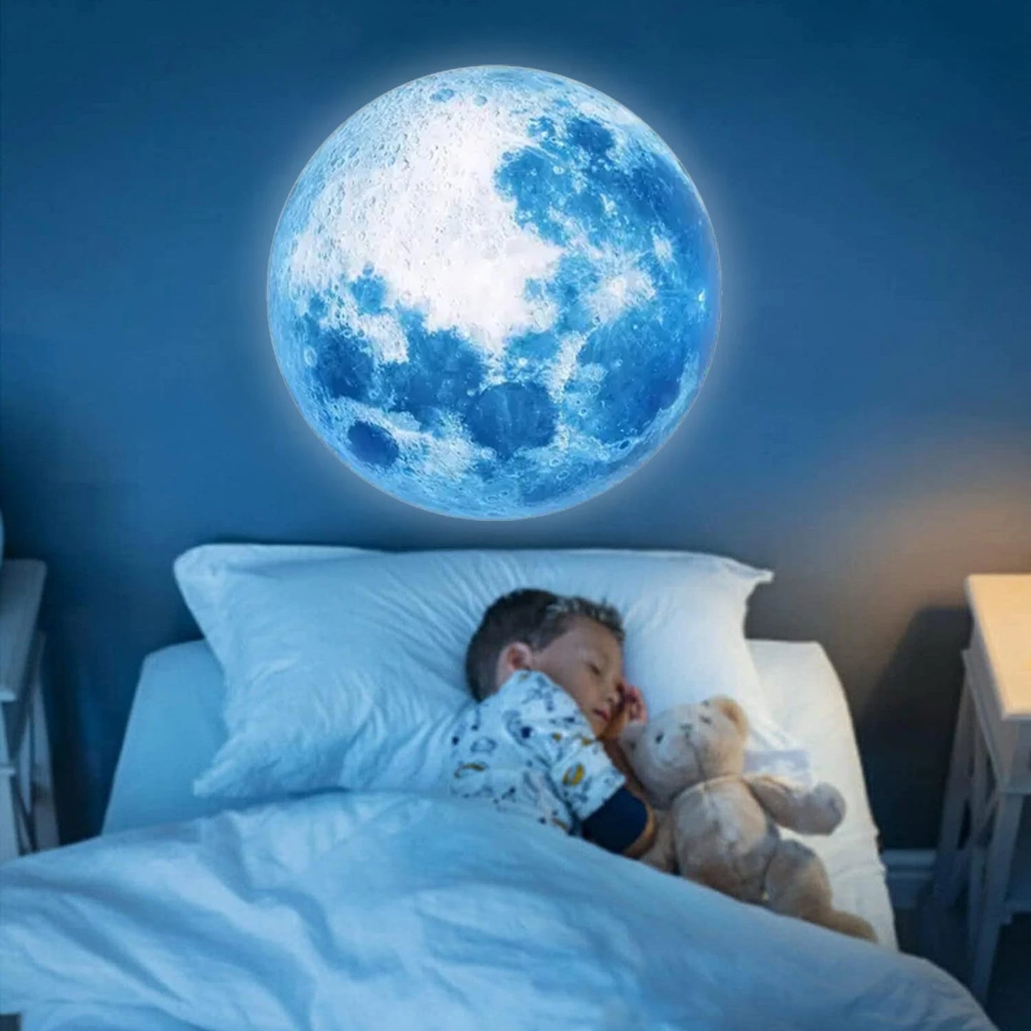 Moon Lamp LED Night Light | Blue Planet Globe Desk Lamp