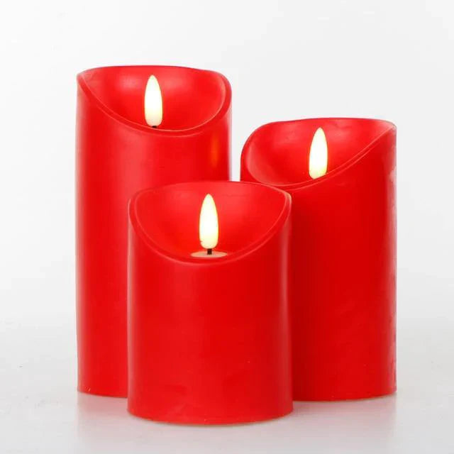 3pcs Remote Control LED Flameless Candle - Realistic Flame Effect Decor